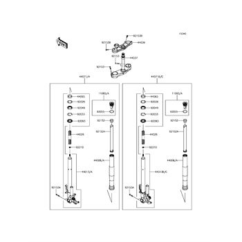 Front Fork replacement parts for 2017 Kawasaki Ninja ZX-10R KRT