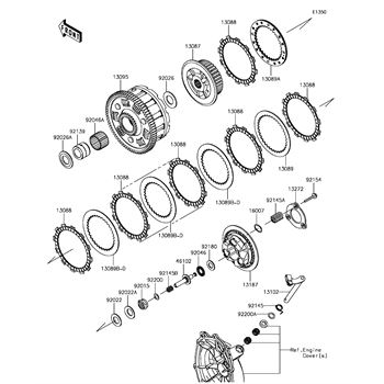 mn出品 46102-0090 Kawasaki Clutch pressure plate rod - KFM-Motorraeder