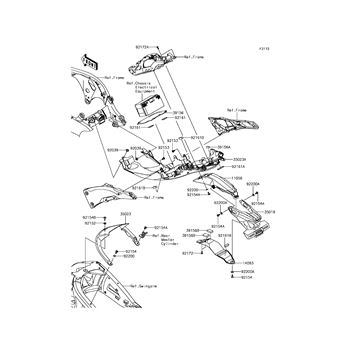 Rear Fender(S) replacement parts for 2017 Kawasaki Ninja ZX -10R