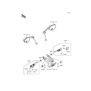 Turn Signals replacement parts for 2017 Kawasaki Ninja ZX -10R