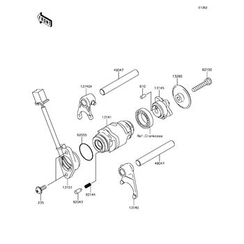 Gear Change Drum / Shift Fork(S) replacement parts for 2018