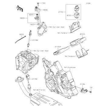 Kawasaki 21176-0931 - Sensor, Oxygen - Adept Powersports