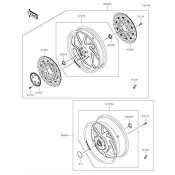 Kawasaki 41080-0675-18U - Disc, Fr, Black+Blk - Adept Powersports