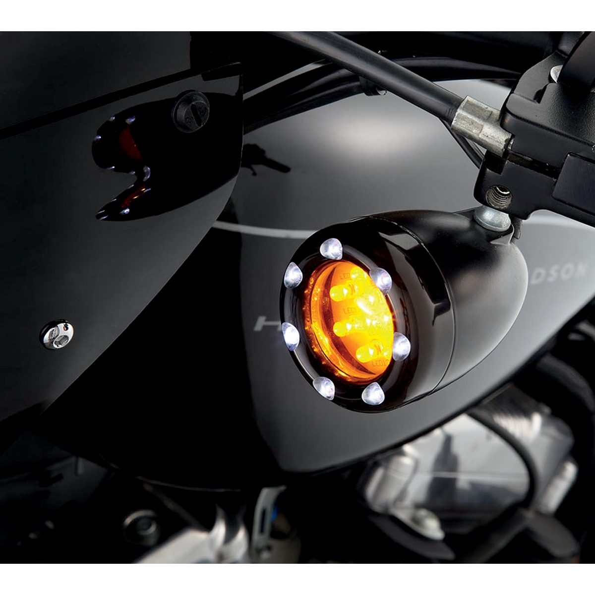 Arlen Ness LED Fire Ring Kit for Factory Deuce Style Turn Signal Housing
