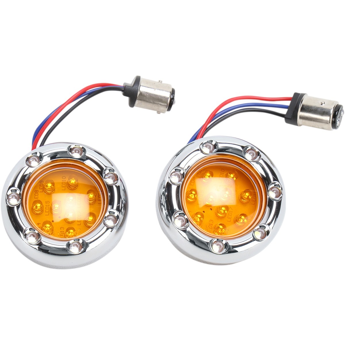 Arlen Ness LED Fire Ring Kit for Factory Deuce Style Turn Signal Housing