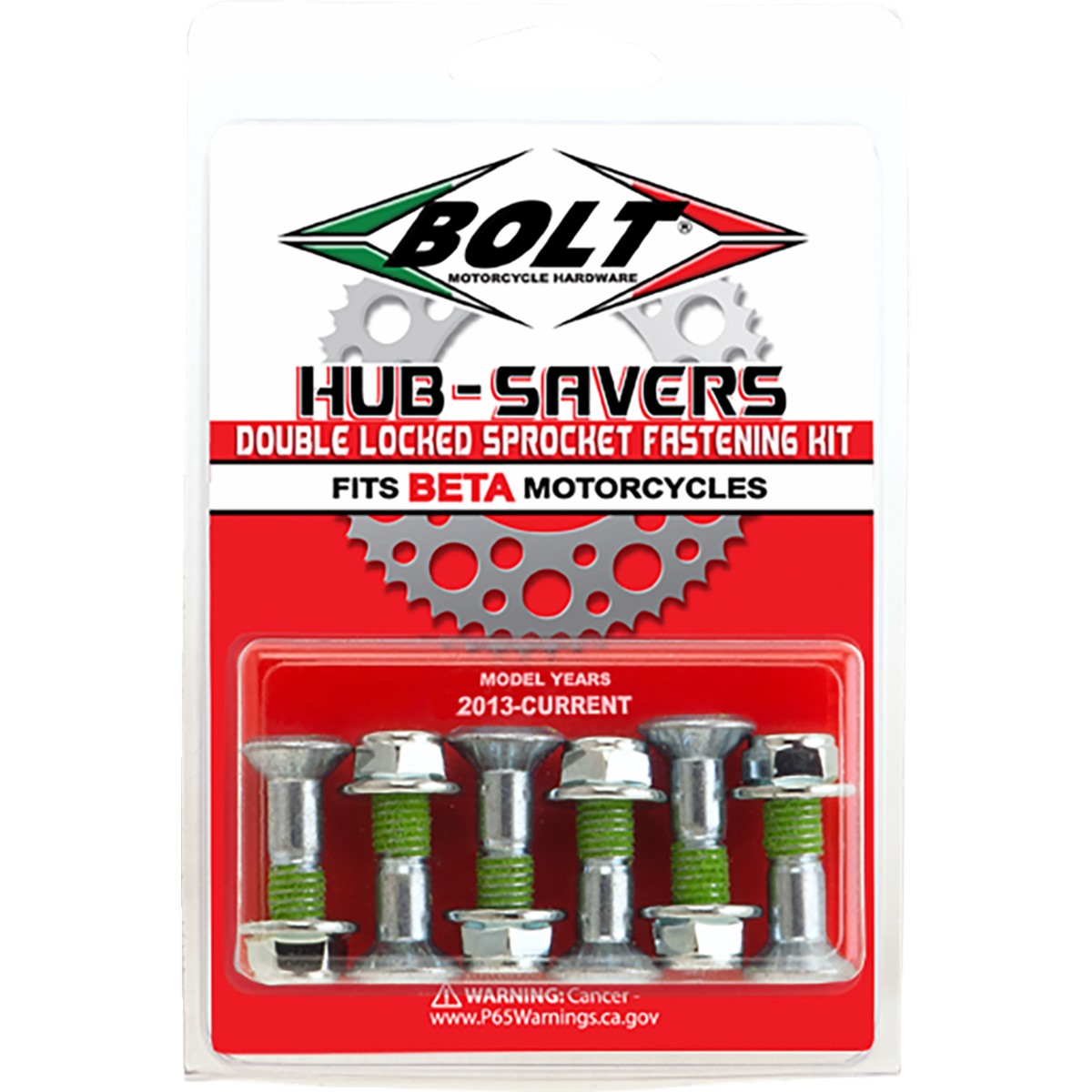 Bolt Hub-Savers Double Locked Sprocket Fastening Kit