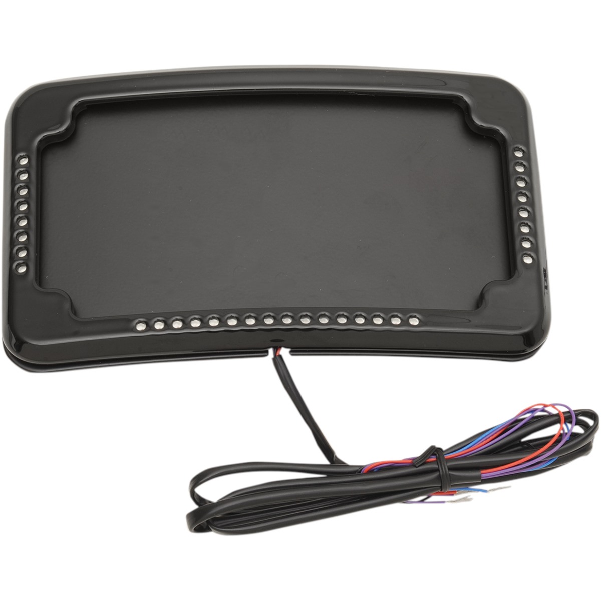 Cycle Visions Curved Slick Signals License Plate Frame with 3-Hole Backing Plate