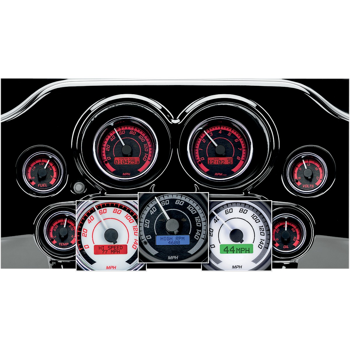 Dakota Digital MVX-8K Series Analog/Digital Gauge Kit - 8604KGC Model
