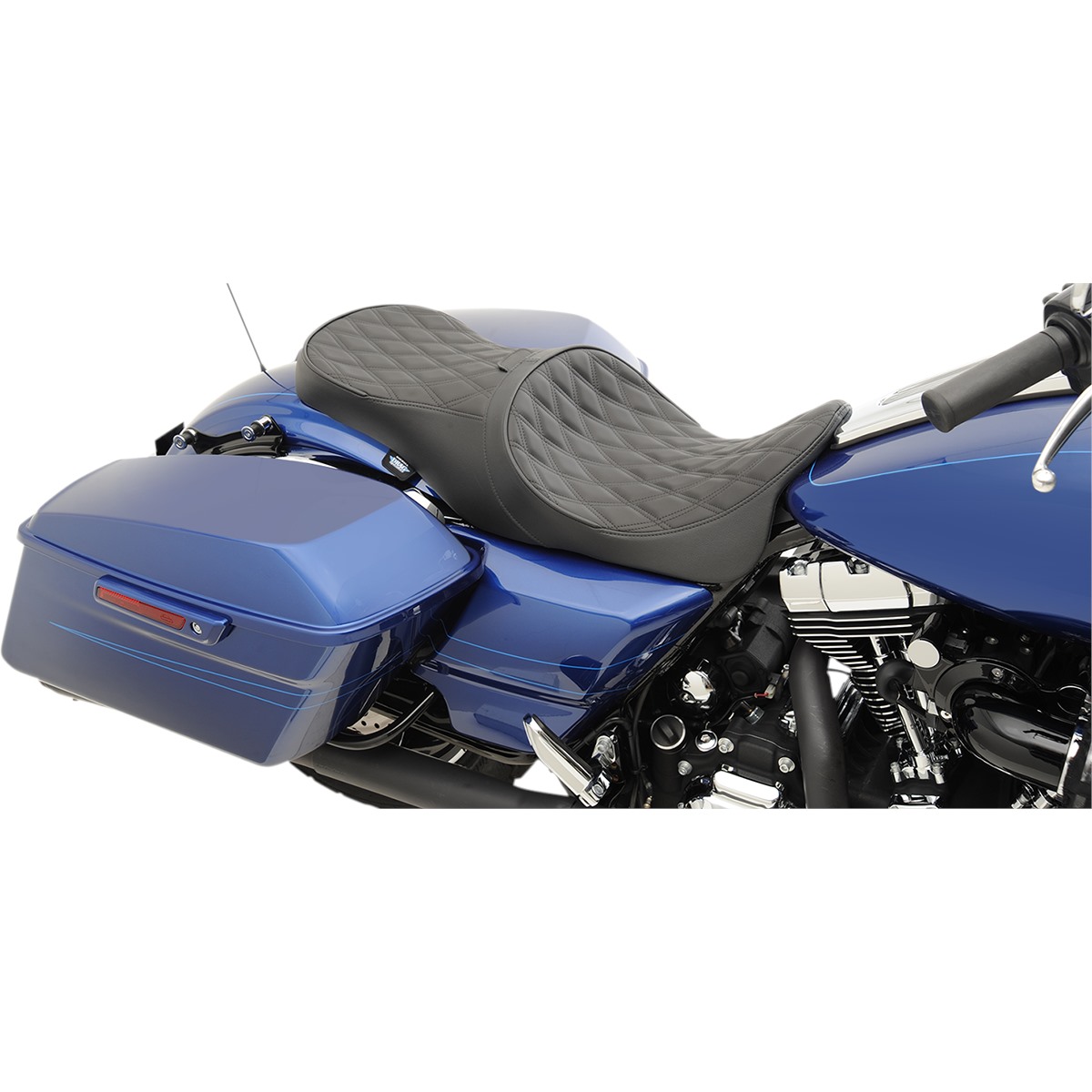Drag Specialties Forward Positioned 2-Up Low Profile Touring Leather Seat