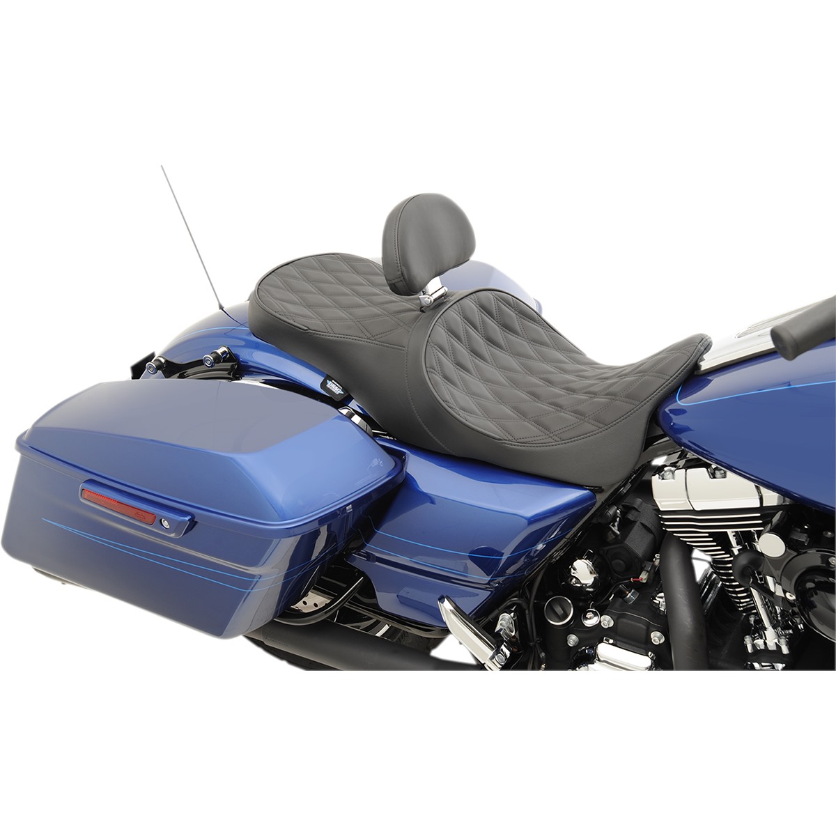 Drag Specialties Forward Positioned 2-Up Low Profile Touring Leather Seat