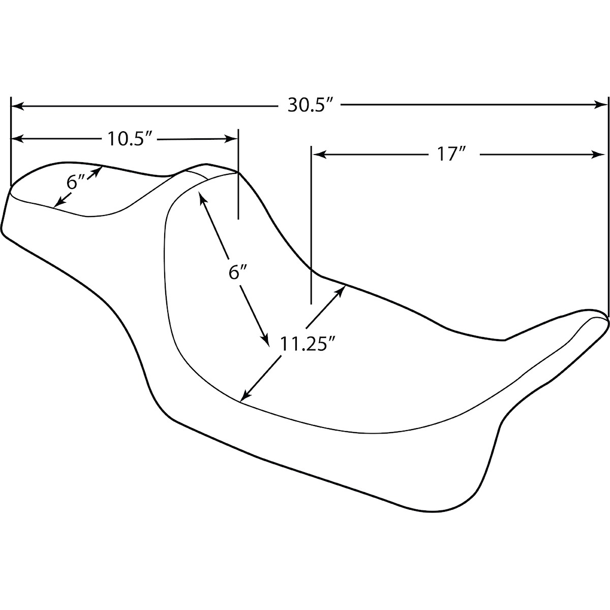 Drag Specialties Extended Reach Predator III Seat