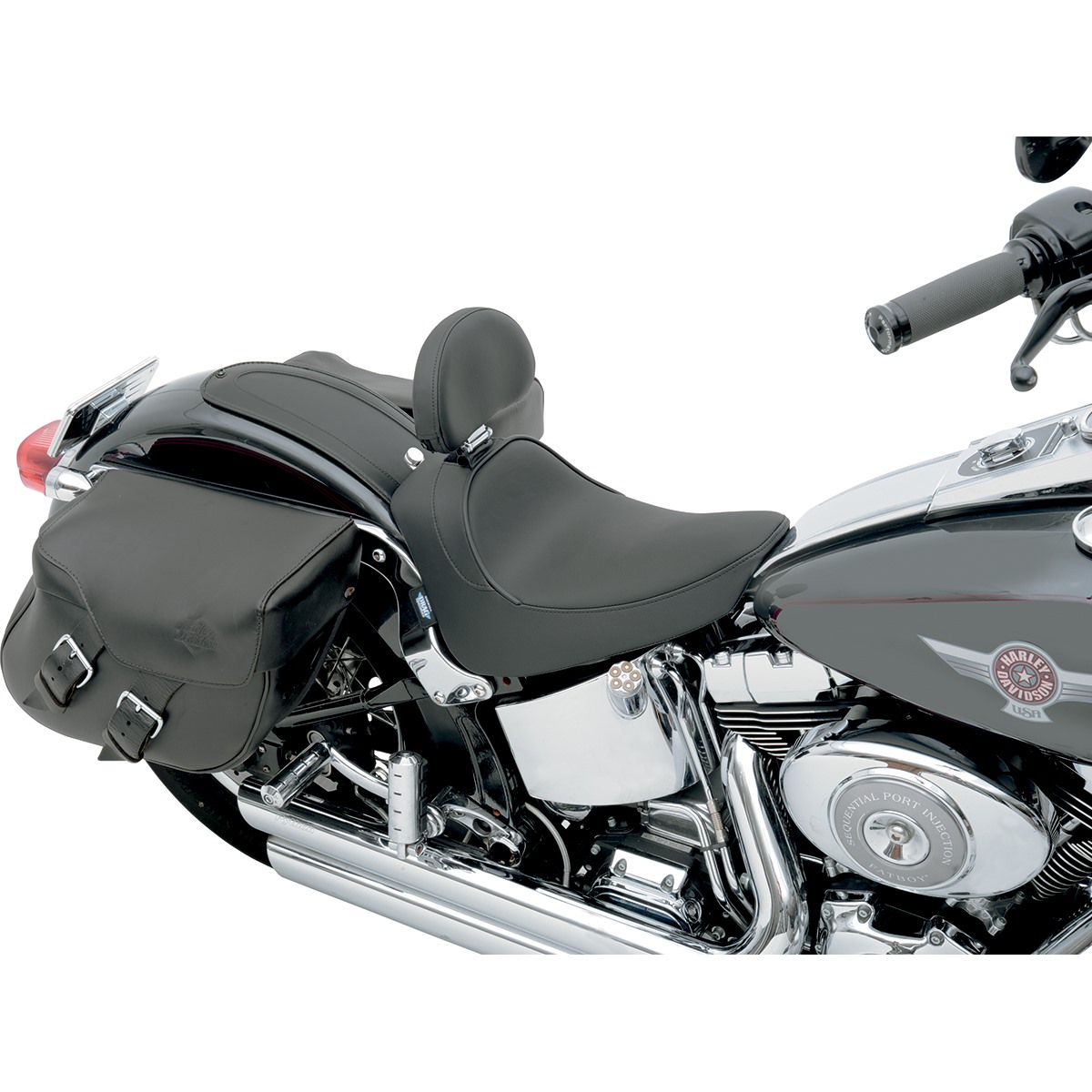 Drag Specialties Backrest Compatible Solo Seat - Smooth