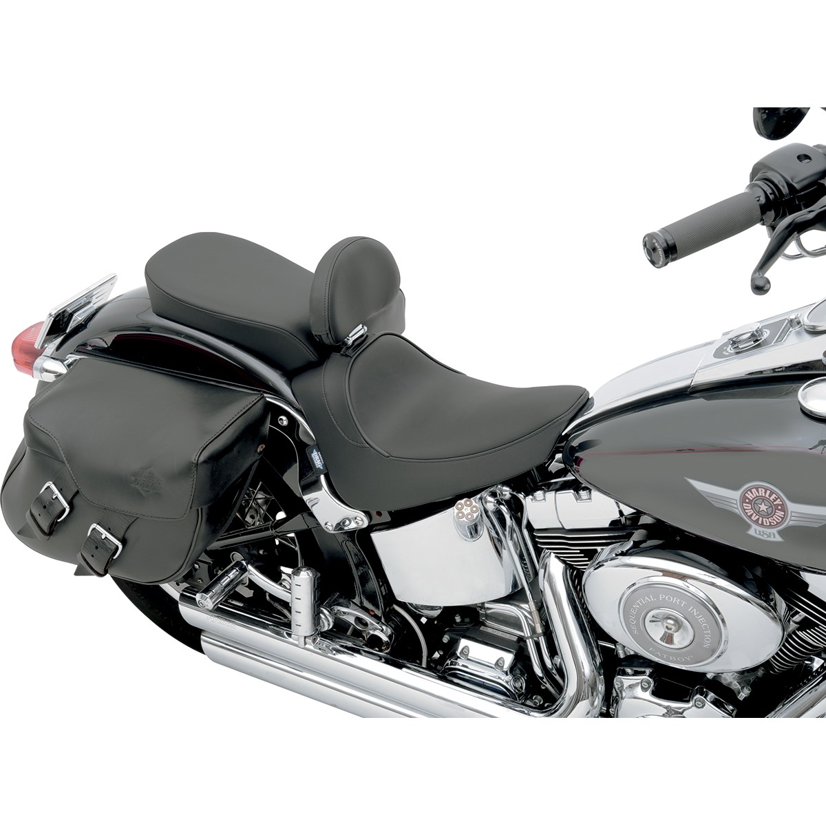 Drag Specialties Backrest Compatible Solo Seat - Smooth