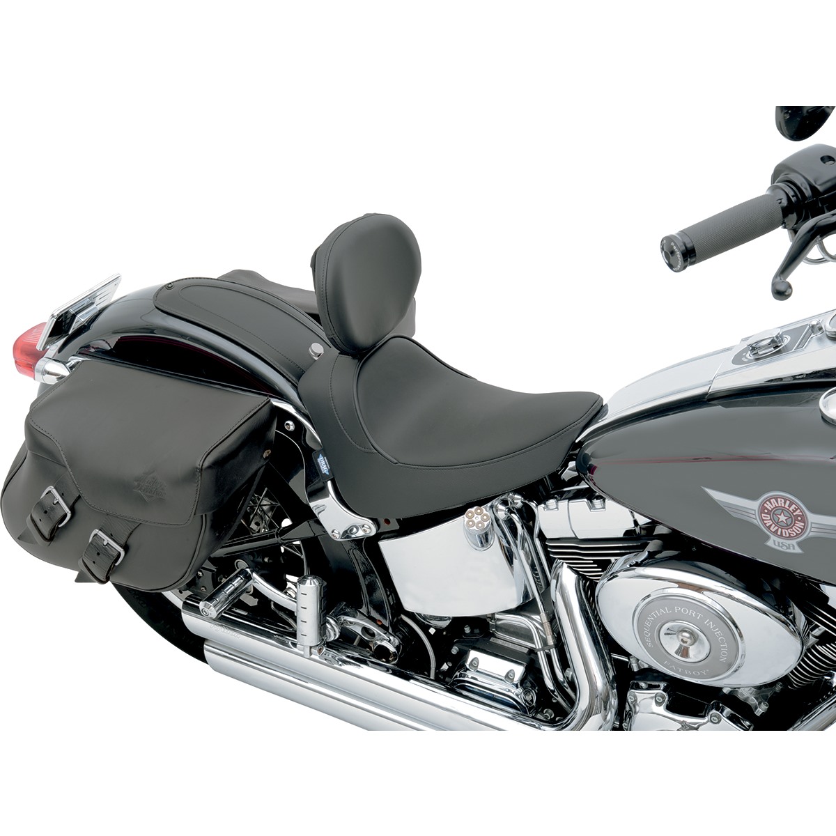 Drag Specialties Backrest Compatible Solo Seat - Smooth