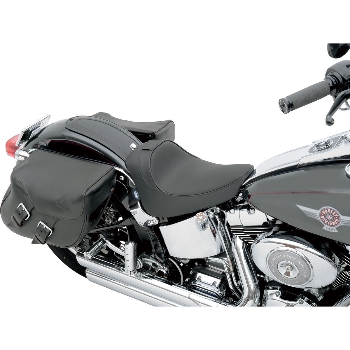 Drag Specialties Backrest Compatible Solo Seat - Smooth