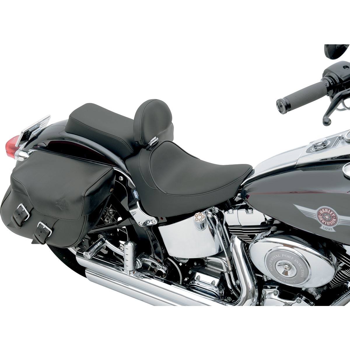 Drag Specialties Backrest Compatible Solo Seat - Smooth