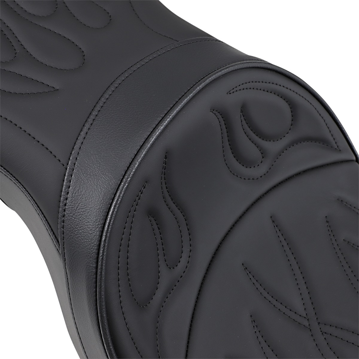 Drag Specialties Low-Profile Touring Seat - Flame Stitched