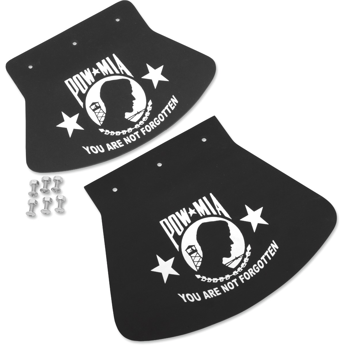 Drag Specialties Large Mud Flap - POW-MIA