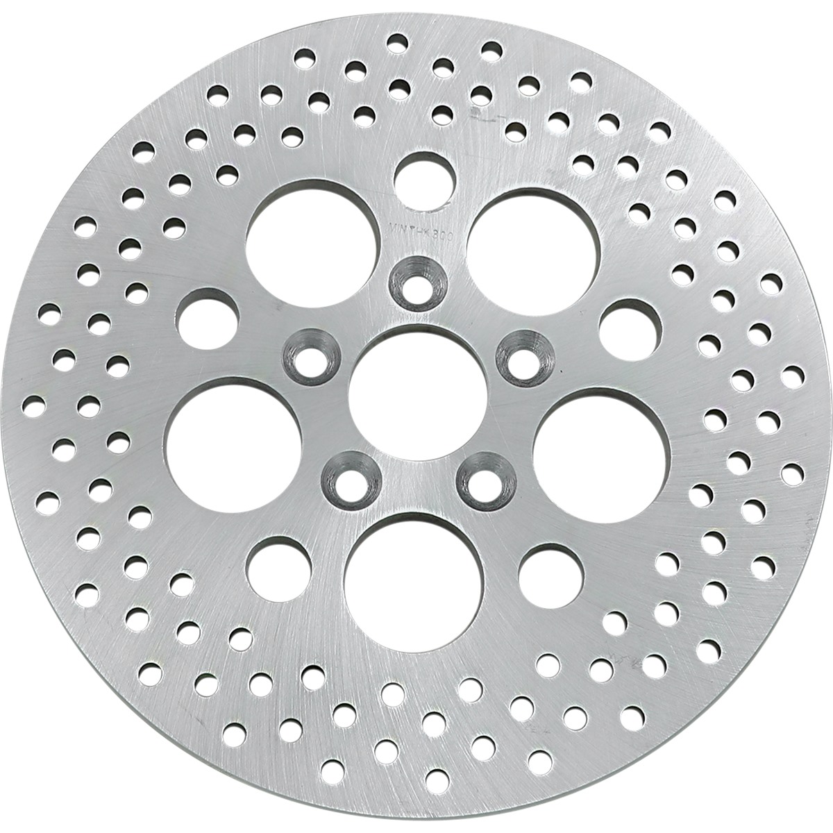 Drag Specialties Polished Stainless Steel Drilled Brake Rotor