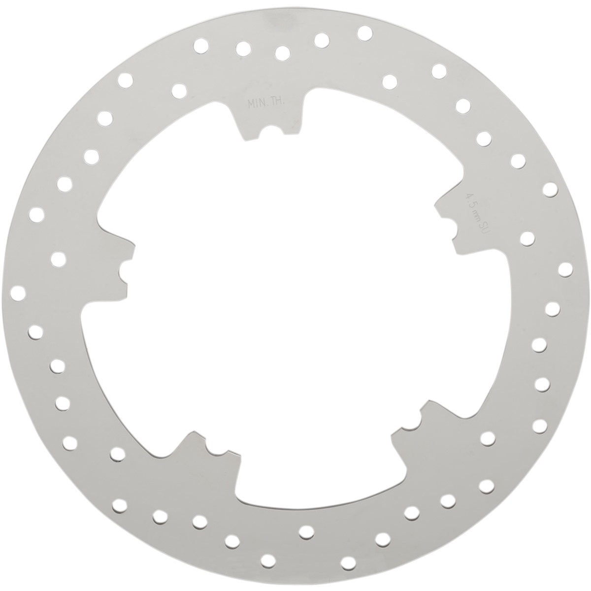 Drag Specialties Polished Stainless Steel Drilled Brake Rotor