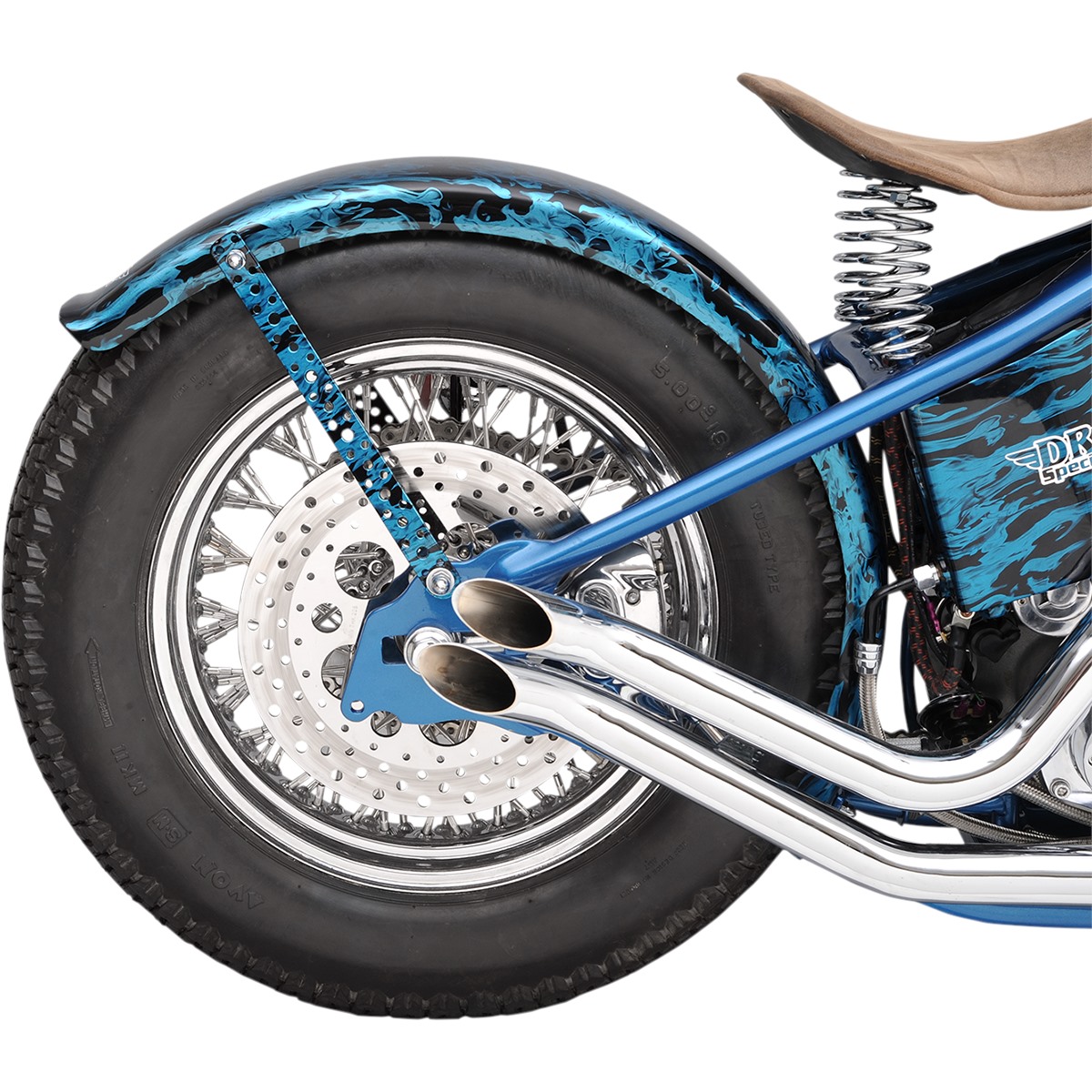 Drag Specialties Polished Stainless Steel Drilled Brake Rotor