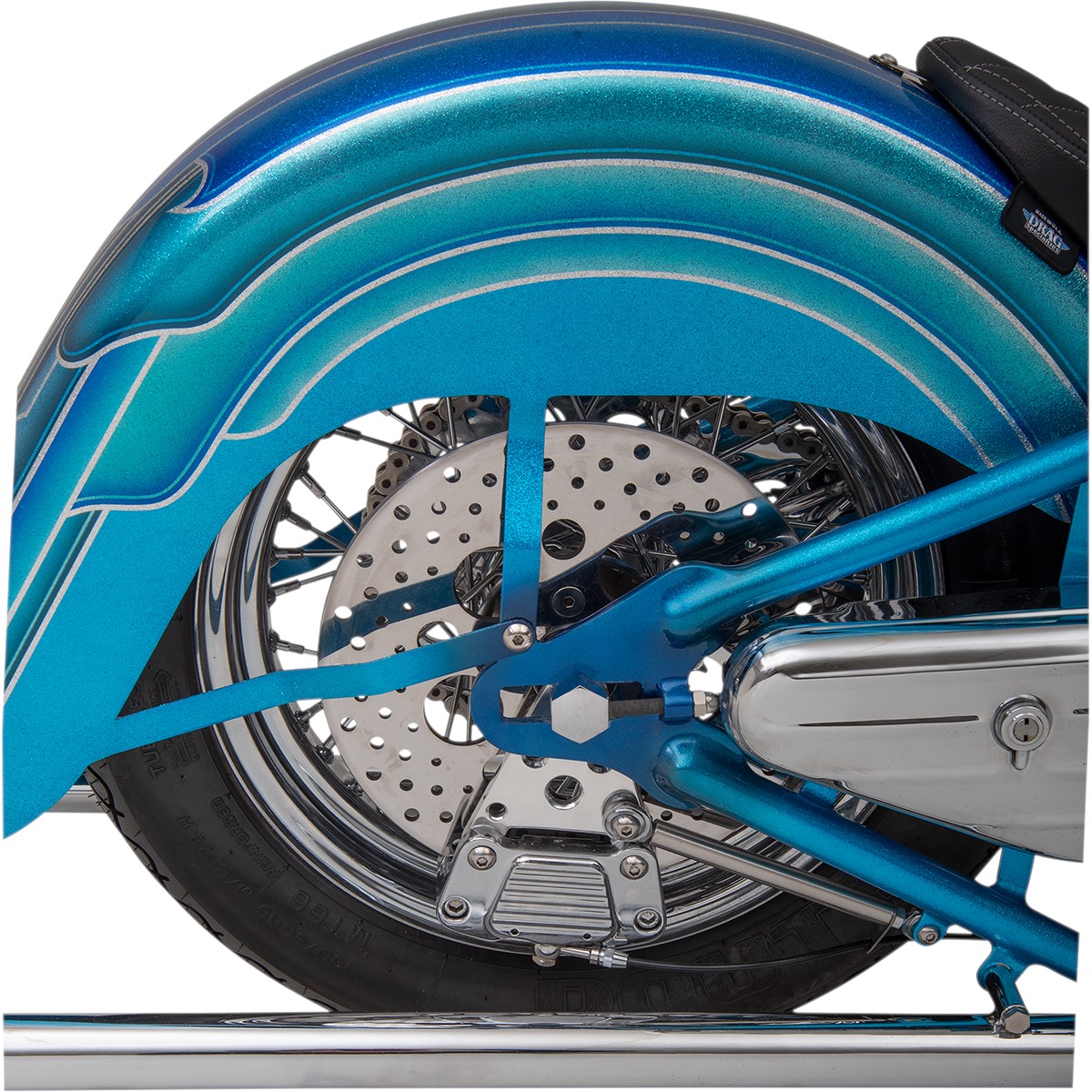 Drag Specialties Polished Stainless Steel Drilled Brake Rotor