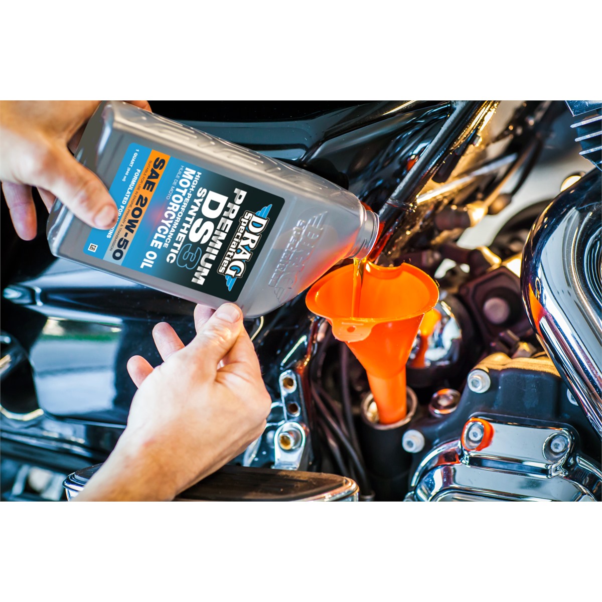 Drag Specialties Oil DS3 Premium Full Synthetic 20W-50 Motorcycle Oil