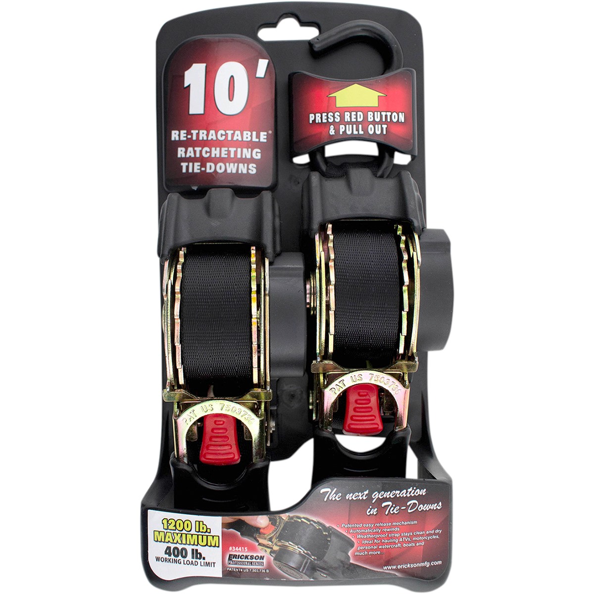 Erickson Retractable Ratcheting Tie-Downs