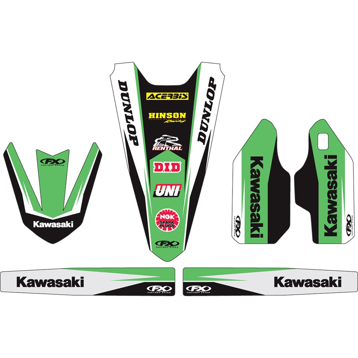 Trim Kit Graphics - Kawasaki Racing