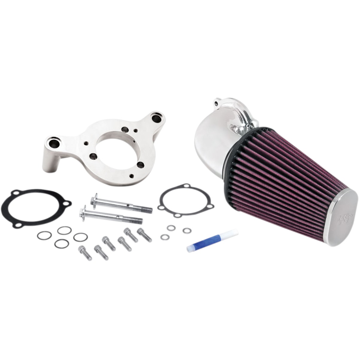 K & N Aircharger Intake System with Mandrel-Bent Aluminum Intake Tube Kit