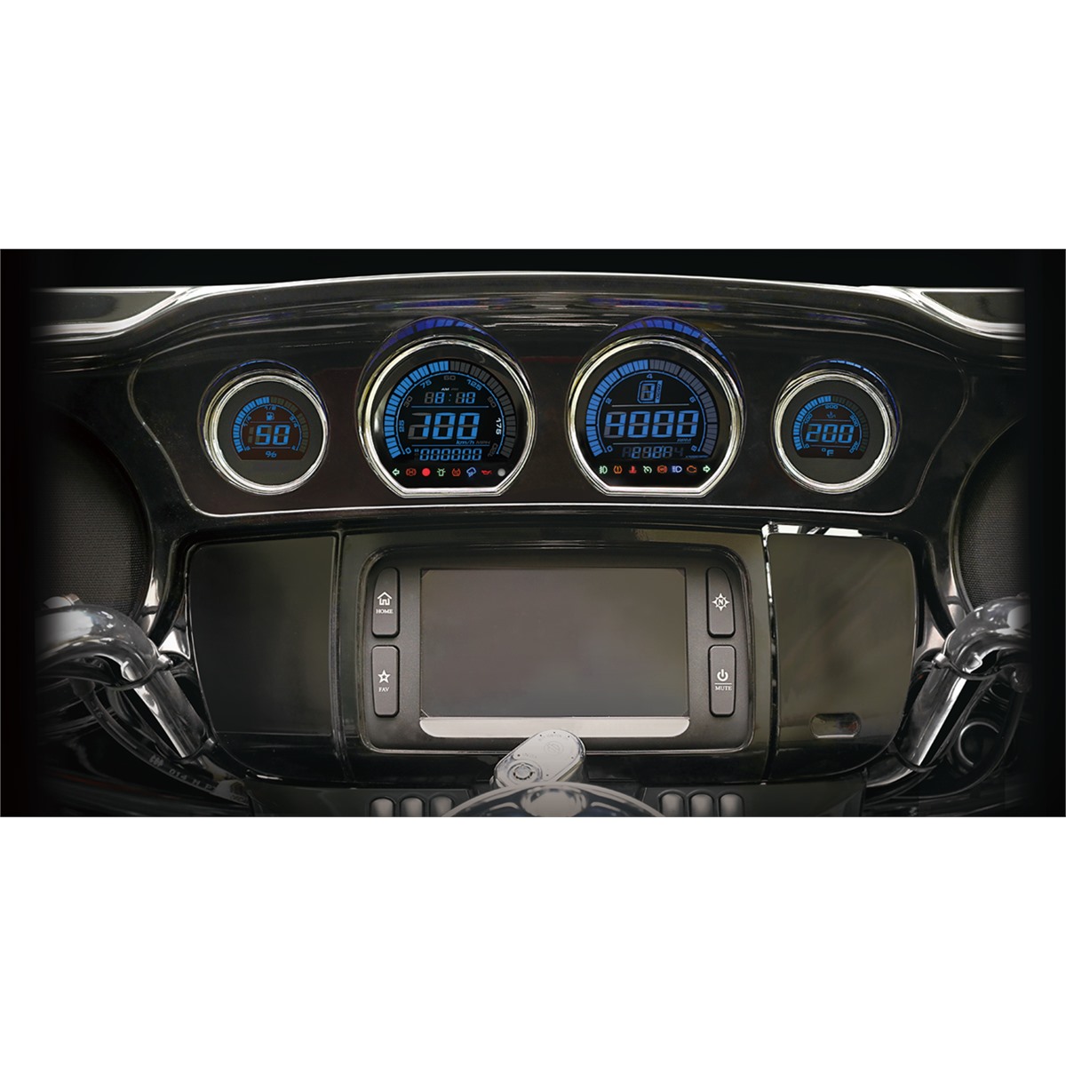 Koso North America HD-03 - Four-Piece LCD Gauge Kit