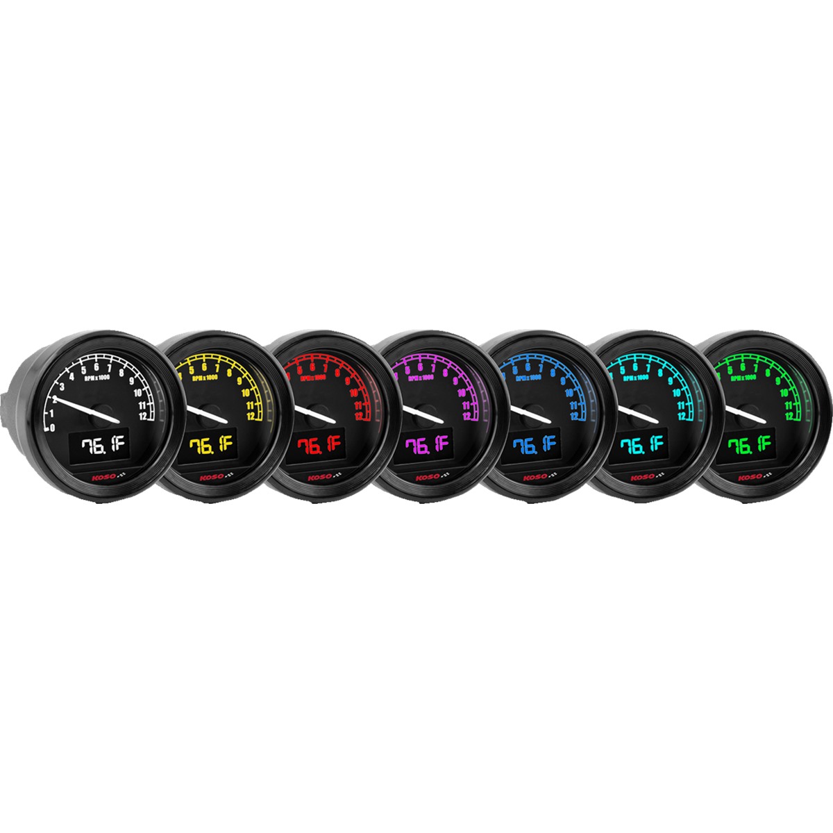 Koso North America TNT-05R Tachometer Gauge