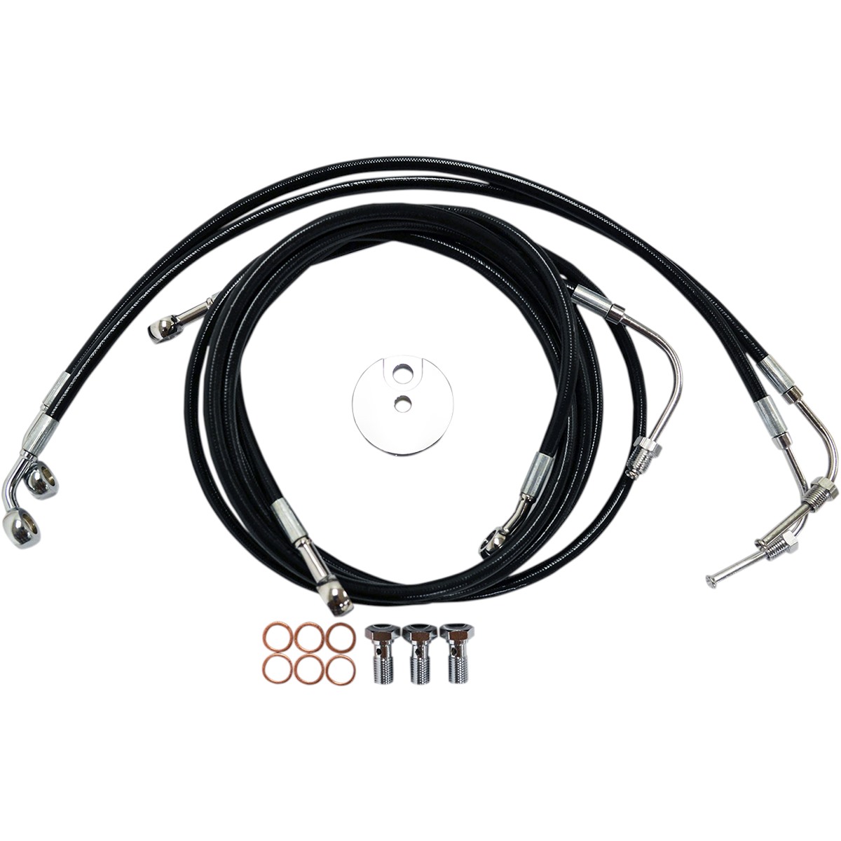 Black Braided Brake Line Kit