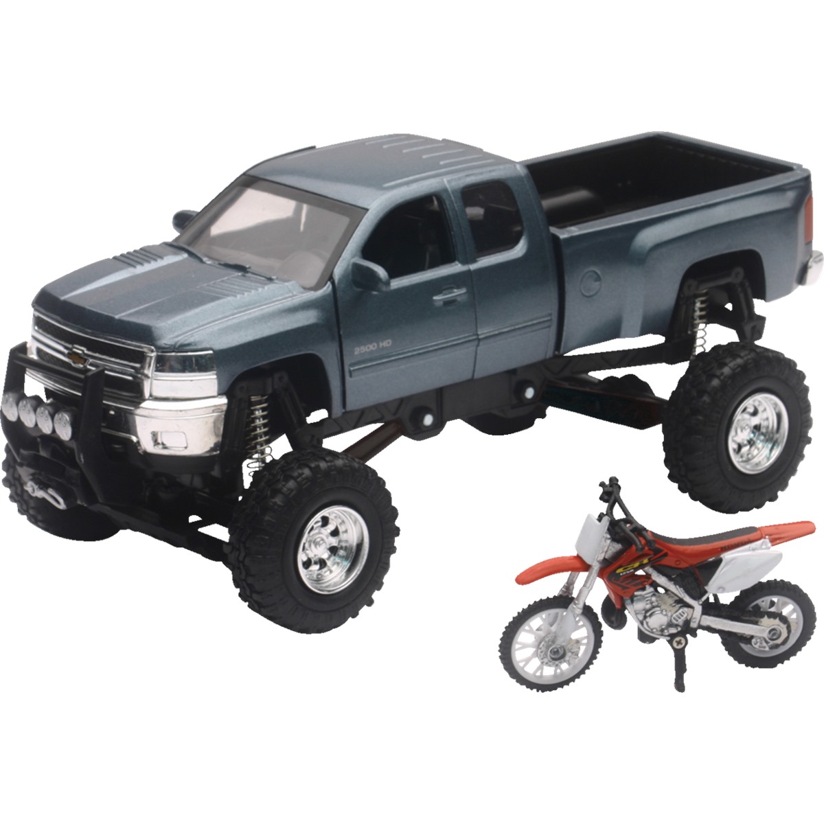 New-Ray Toys Offroad Pick Up Truck with Dirt Bike