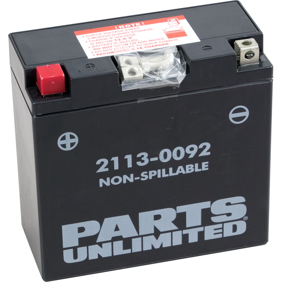 Parts Unlimited Factory-Activated AGM Maintenance-Free Battery