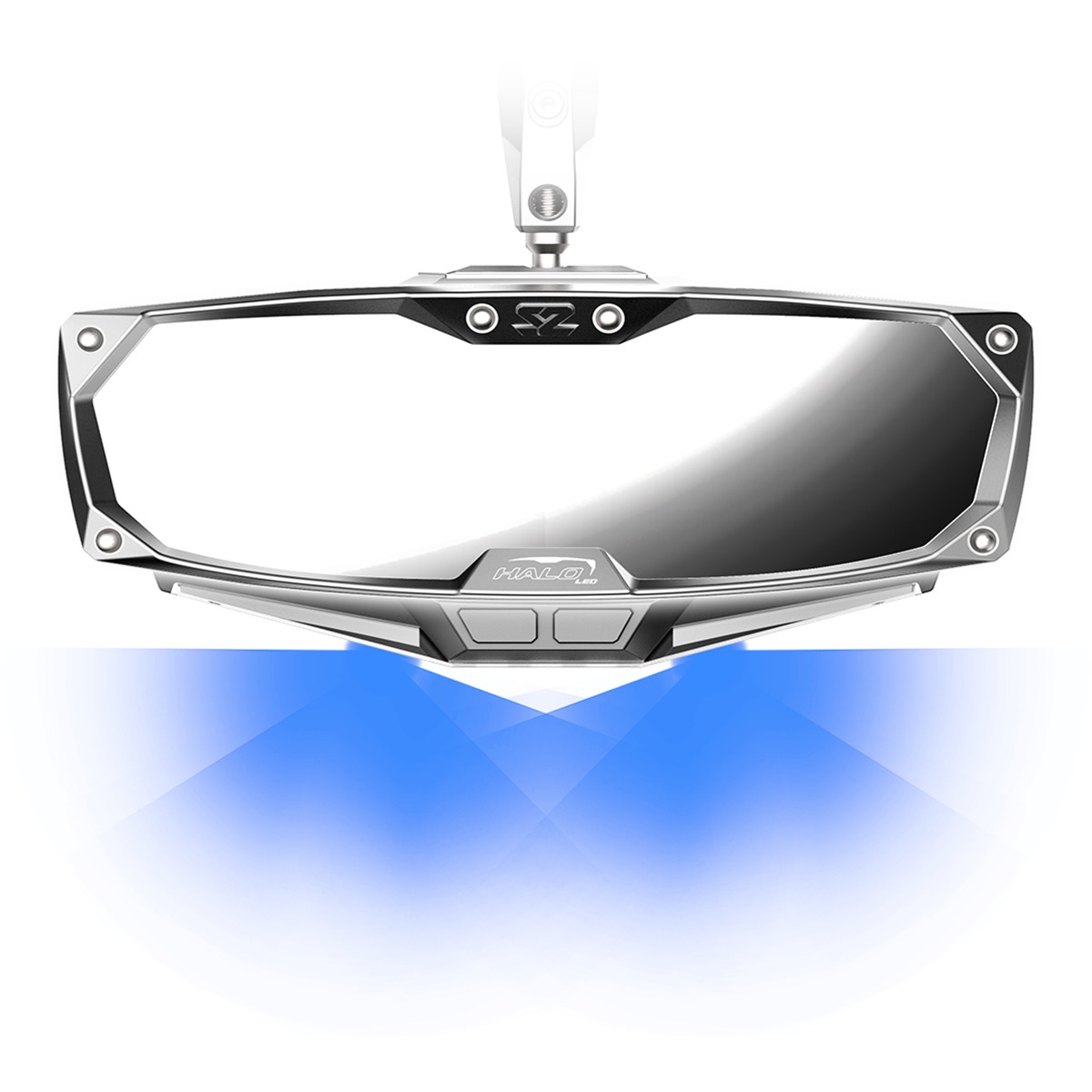Seizmik Halo R Rear View Mirror with Cast Aluminum Bezel/LED Cabin Light - Pro Fit