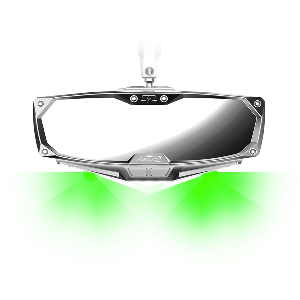 Seizmik Halo R Rear View Mirror with Cast Aluminum Bezel/LED Cabin Light - Pro Fit