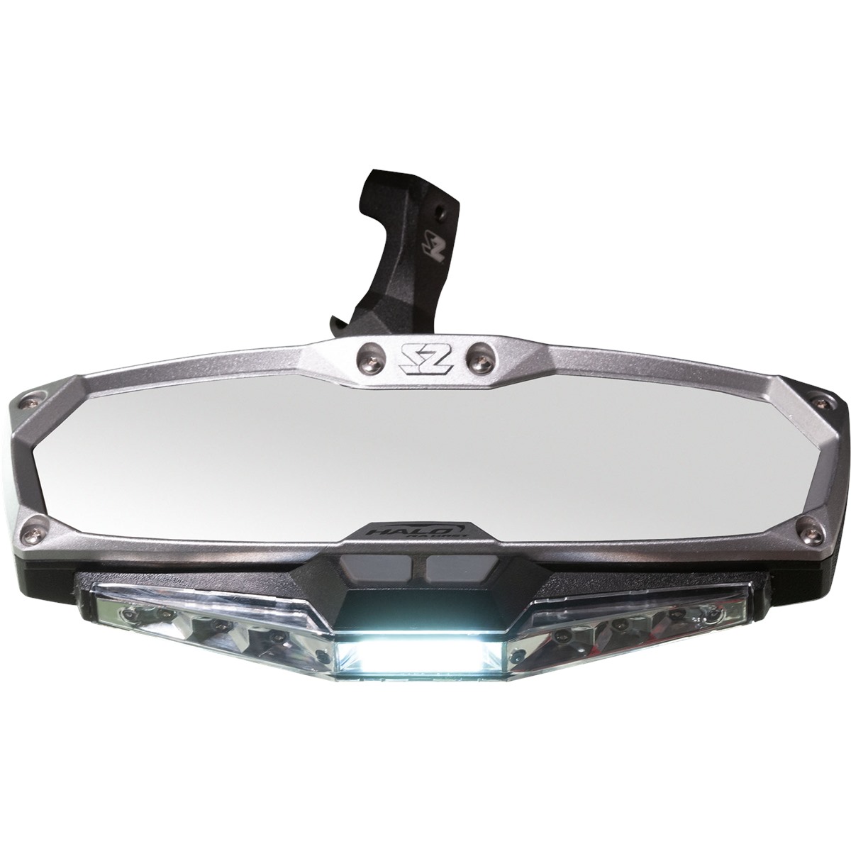 Seizmik Halo R Rear View Mirror with Cast Aluminum Bezel/LED Cabin Light - Maverick X3