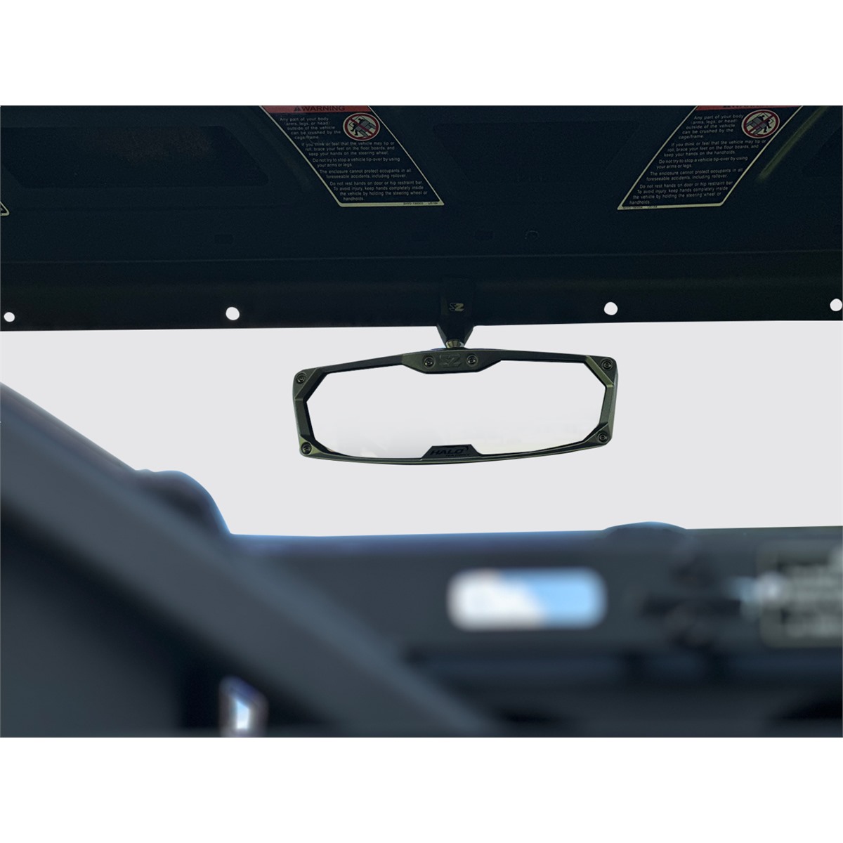 Seizmik Halo R Rear View Mirror with Cast Aluminum Bezel - CF Moto