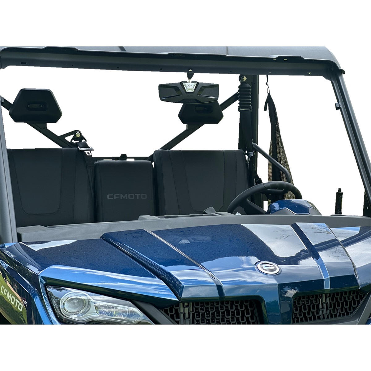Seizmik Halo R Rear View Mirror with Cast Aluminum Bezel - CF Moto